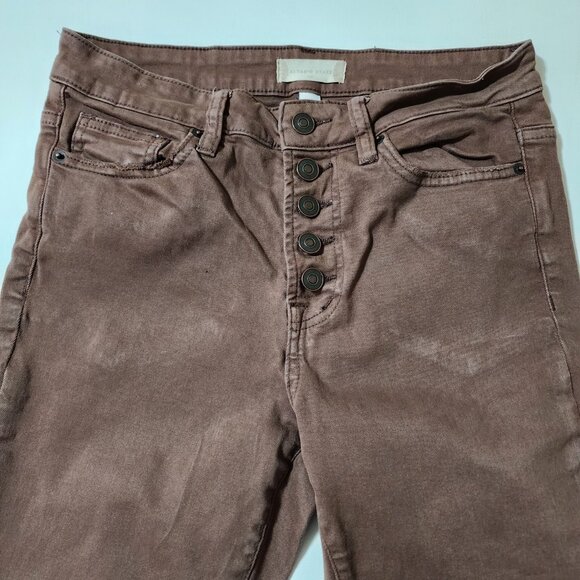 Altard State Rust Color High Rise Button Fly Flare Jeans - Picture 4 of 8